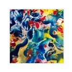 Colors of the world Bighop Collection by Jandi Small Satin Scarf (Square) Front