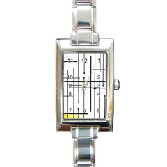 White Limits By Jandi Rectangle Italian Charm Watch by bighop