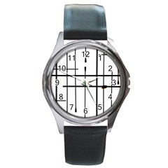 White Limits By Jandi Round Metal Watch by bighop