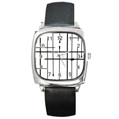 White Limits By Jandi Square Metal Watch by bighop