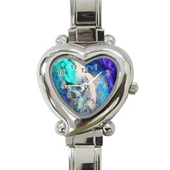 Violet Art Heart Italian Charm Watch by 20JA