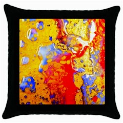 Gold And Red Throw Pillow Case (black)