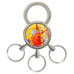 Gold And Red 3-ring Key Chains