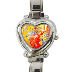 Gold And Red Heart Italian Charm Watch by 20JA