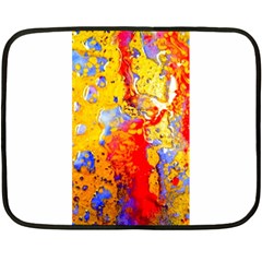 Gold And Red Fleece Blanket (mini)