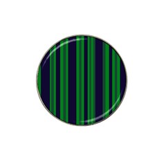 Dark Blue Green Striped Pattern Hat Clip Ball Marker by BrightVibesDesign