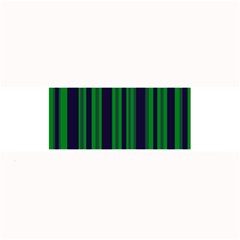 Dark Blue Green Striped Pattern Large Bar Mats by BrightVibesDesign