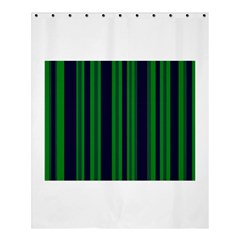 Dark Blue Green Striped Pattern Shower Curtain 60  X 72  (medium)  by BrightVibesDesign