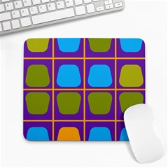 Shapes In Squares Pattern 			large Mousepad by LalyLauraFLM