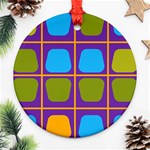 Shapes in squares pattern 			Ornament (Round) Front