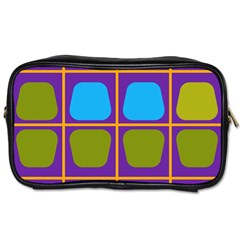 Shapes In Squares Pattern 			toiletries Bag (one Side) by LalyLauraFLM