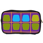 Shapes in squares pattern 			Toiletries Bag (One Side) Front