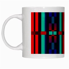 Stripes And Rectangles  White Mug by LalyLauraFLM