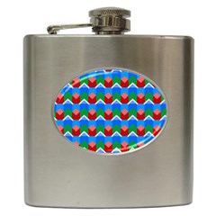 Shapes Rows 			hip Flask (6 Oz) by LalyLauraFLM