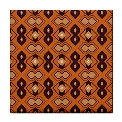 Brown Leaves Pattern 			tile Coaster by LalyLauraFLM