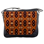 Brown leaves pattern 			Messenger Bag Front