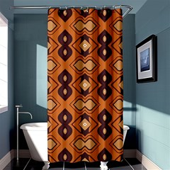 Brown Leaves Pattern 	shower Curtain 36  X 72  by LalyLauraFLM