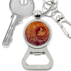 Vintage Ladies Artwork Orange Bottle Opener Key Chains by BrightVibesDesign