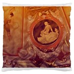 Vintage Ladies Artwork Orange Large Cushion Case (One Side) Front