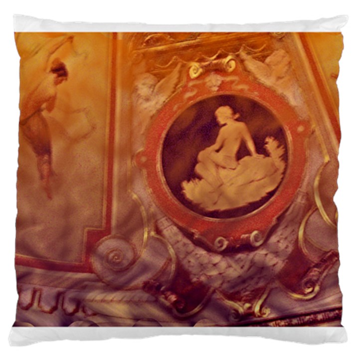 Vintage Ladies Artwork Orange Large Cushion Case (One Side)