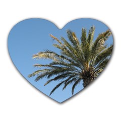 Tropical Palm Tree  Heart Mousepads