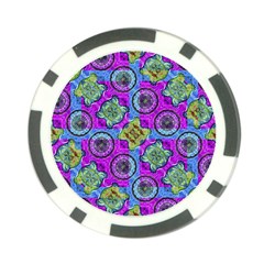 Collage Ornate Geometric Pattern Poker Chip Card Guards by dflcprints