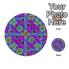 Collage Ornate Geometric Pattern Multi-purpose Cards (round)  by dflcprints