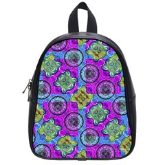 Collage Ornate Geometric Pattern School Bags (small)  by dflcprints