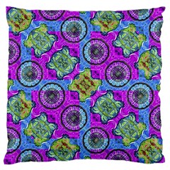 Collage Ornate Geometric Pattern Large Cushion Case (one Side) by dflcprints