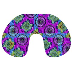 Collage Ornate Geometric Pattern Travel Neck Pillows by dflcprints