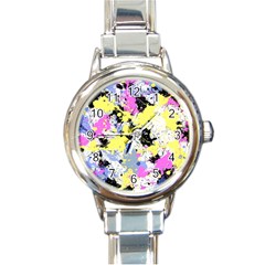 Abstract Round Italian Charm Watch by Uniqued