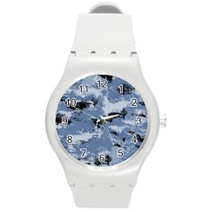 Abstract #3 Round Plastic Sport Watch (M)