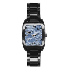 Abstract #3 Stainless Steel Barrel Watch