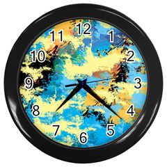 Abstract #4 Wall Clocks (black) by Uniqued