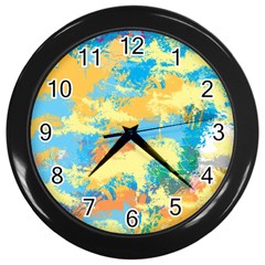 Abstract #5 Wall Clocks (black) by Uniqued