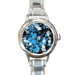 Abstract #8 Round Italian Charm Watch by Uniqued