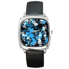 Abstract #8 Square Metal Watch