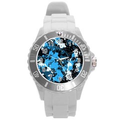 Abstract #8 Round Plastic Sport Watch (L)