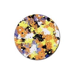 Abstract #9 Rubber Round Coaster (4 Pack)  by Uniqued