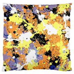 Abstract #9 Large Flano Cushion Case (one Side)