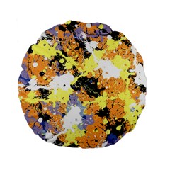 Abstract #9 Standard 15  Premium Flano Round Cushions by Uniqued