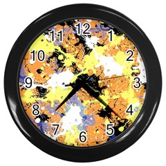 Abstract #10 Wall Clocks (black) by Uniqued