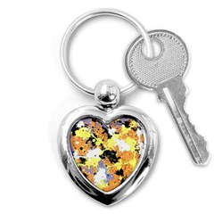 Abstract #10 Key Chains (heart)  by Uniqued