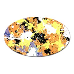 Abstract #10 Oval Magnet by Uniqued