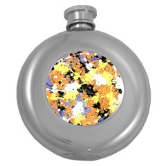 Abstract #10 Round Hip Flask (5 Oz) by Uniqued