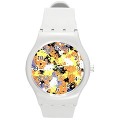 Abstract #10 Round Plastic Sport Watch (m) by Uniqued