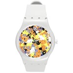 Abstract #10 Round Plastic Sport Watch (M) Front