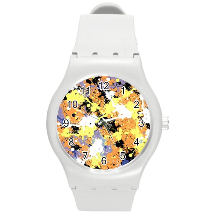 Abstract #10 Round Plastic Sport Watch (M)