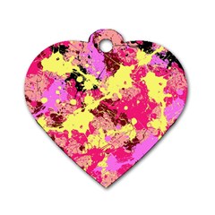 Abstract #11 Dog Tag Heart (one Side)