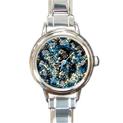 Abstract #15 Round Italian Charm Watch by Uniqued